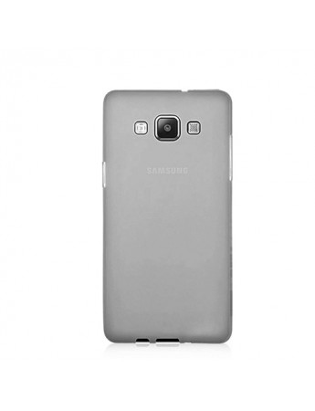 Samsung Galaxy A7 (A700) Kılıf Soft Silikon Şeffaf-Siyah Arka Kapak
