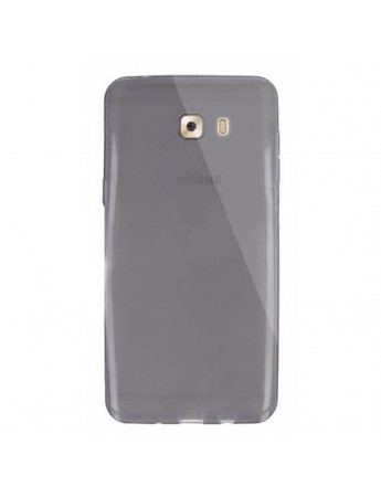 Samsung Galaxy C9 Pro (C9000) Kılıf Soft Silikon Şeffaf-Siyah Arka Kapak
