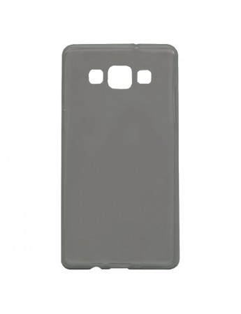 Samsung Galaxy E5 (E500) Kılıf Soft Silikon Şeffaf-Siyah Arka Kapak