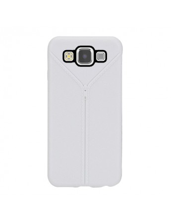 Samsung Galaxy E5 (E500) Zipper Serisi TPU Kapak Beyaz