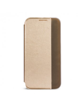 Samsung Galaxy E7 Yan Kapaklı Kılıf Gold