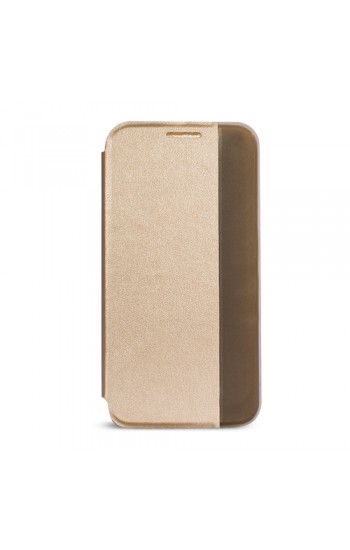 Samsung Galaxy E7 Yan Kapaklı Kılıf Gold…