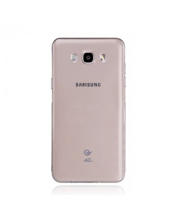 Samsung Galaxy J7 2016 (J710) Kılıf Soft Silikon Şeffaf-Siyah Arka Kapak