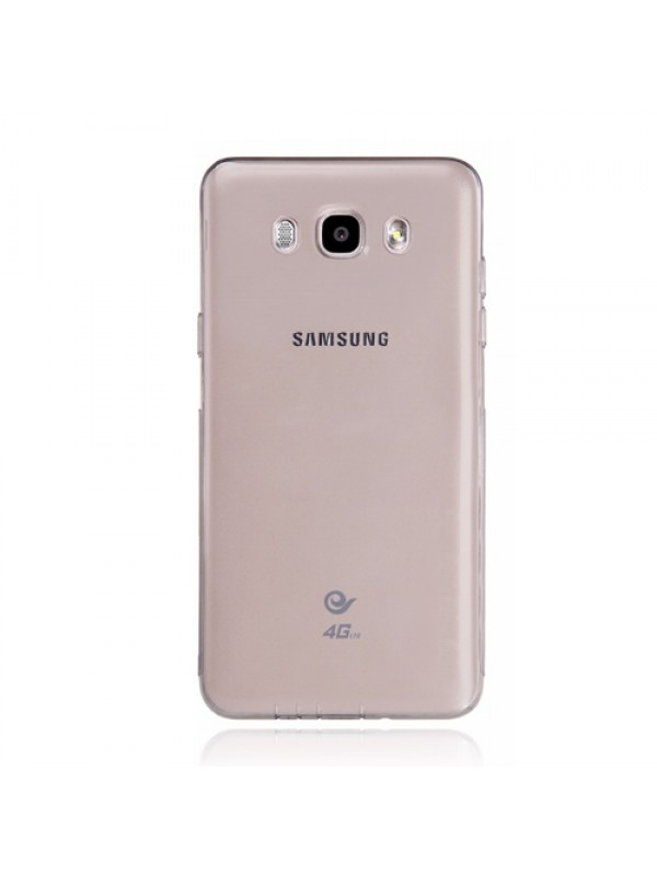 Samsung Galaxy J7 2016 (J710) Kılıf Soft Silikon Şeffaf-Siyah Arka …