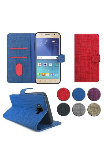 Samsung Galaxy J7 Duo (J720) Kılıf FitCase Fabric Kapaklı Cüzdanlı…