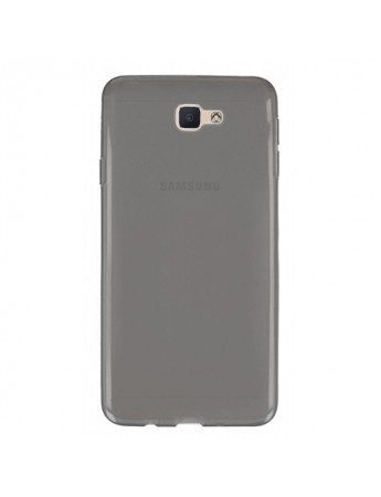 Samsung Galaxy J7 Prime / 2 (G610-G611) Kılıf Soft Silikon Şeffaf-Siyah Arka Kapak