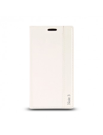 Samsung Galaxy Note 3 (N9000) Gizli Mıknatıslı Premium Pencereli Magnum Kılıf Beyaz