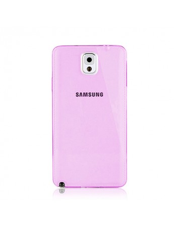 Samsung Galaxy Note 4 (N910) Kılıf Soft Silikon Şeffaf-Pembe Arka Kapak