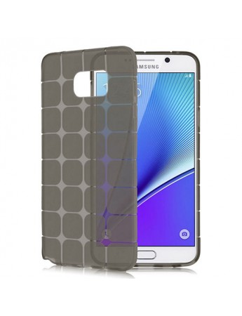 Samsung Galaxy Note 5 N920 Plaid Silikon Arka Kapak Siyah