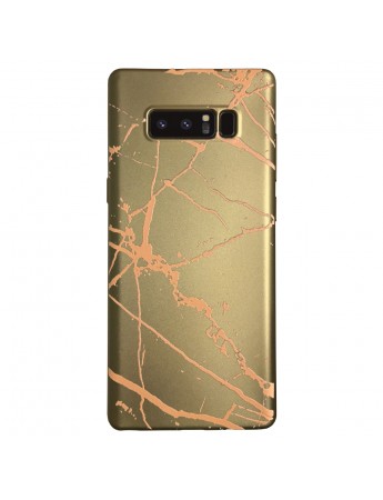 Samsung Galaxy Note 8 (N950) Fırça Desen Silikon Arka Kapak Gold