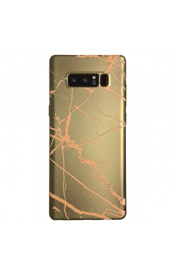 Samsung Galaxy Note 8 (N950) Fırça Desen Silikon Arka Kapak Gold…