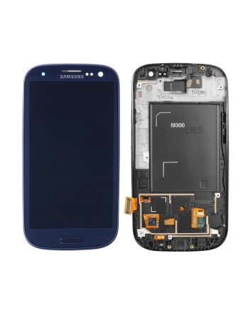Samsung Galaxy S3 I9300 Ekran Dokunmatik Çıtalı Orj - Mavi