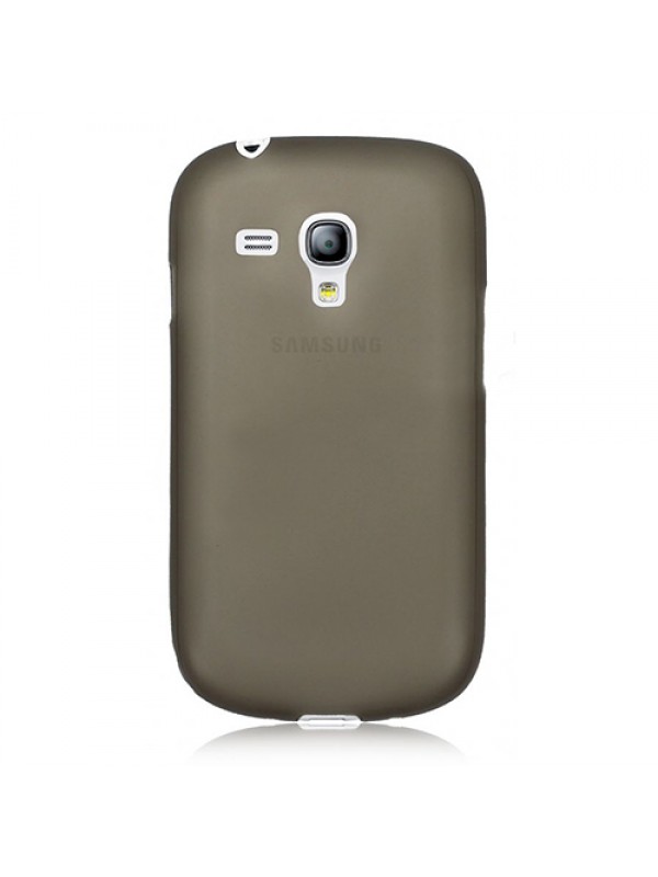 Samsung Galaxy S3 Mini (I8190-I8200) Kılıf Soft Silikon Şeffaf-Siya…