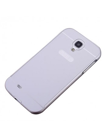 Samsung Galaxy S4 0,7 mm Metal Bumper Arka Koruma Kapaklı Gri