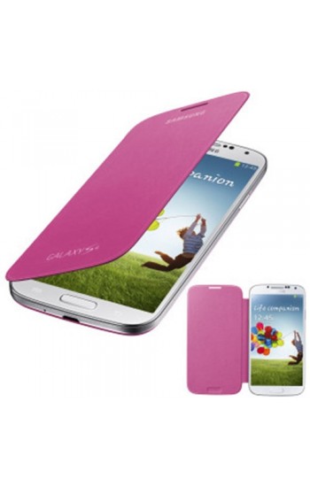 Samsung Galaxy S4 (I9500) Orjinal Flip Cover Kılıf Pembe…
