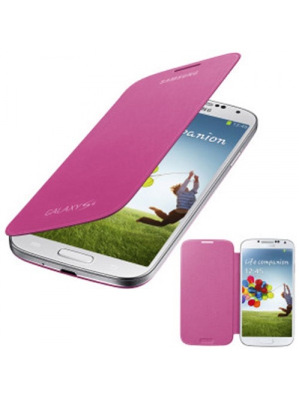 Samsung Galaxy S4 (I9500) Orjinal Flip Cover Kılıf Pembe…