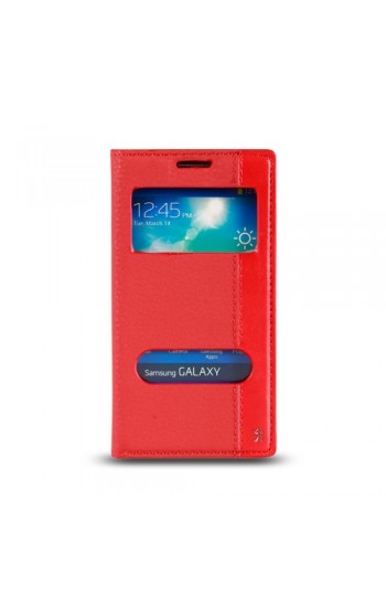 Samsung Galaxy S6 (G920) Gizli Mıknatıslı Pencereli Magnum Kılıf Kır…