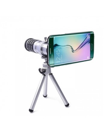Samsung Galaxy S6 (G920) Kamera Zoom Lens + Tripod Kılıflı