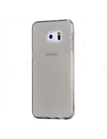 Samsung Galaxy S6 (G920) Kılıf Soft Silikon Şeffaf-Siyah Arka Kapak