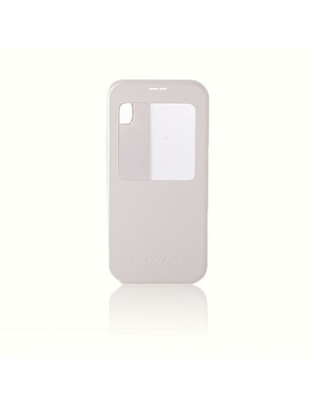 Samsung Galaxy S6 Yan Kapaklı TPU Flip Wallet Kılıf Beyaz