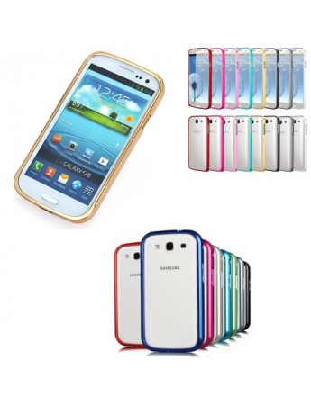 Samsung I9300 S3 Bumper Çerçeve Kılıf Siyah