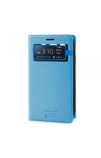 Samsung I9300 S3 Dikişli Cüzdanlı Kılıf ARIUM SKIN Mavi…
