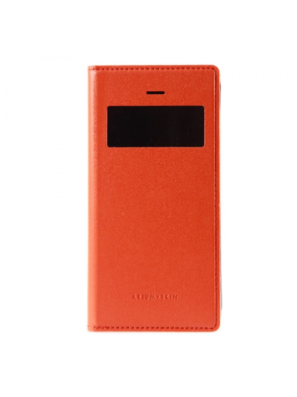 Samsung I9300 S3 Dikişli Cüzdanlı Kılıf ARIUM SKIN Turuncu