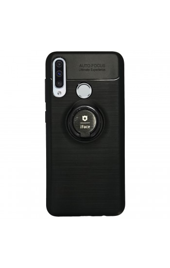 Samsung M30 (M305) New iFace Yüzük Tutuculu Arka Kapak Halka-Siyah…