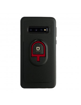 Samsung S10 (G973) iFace Yüzük Tutuculu Arka Kapak Halka-Bordo
