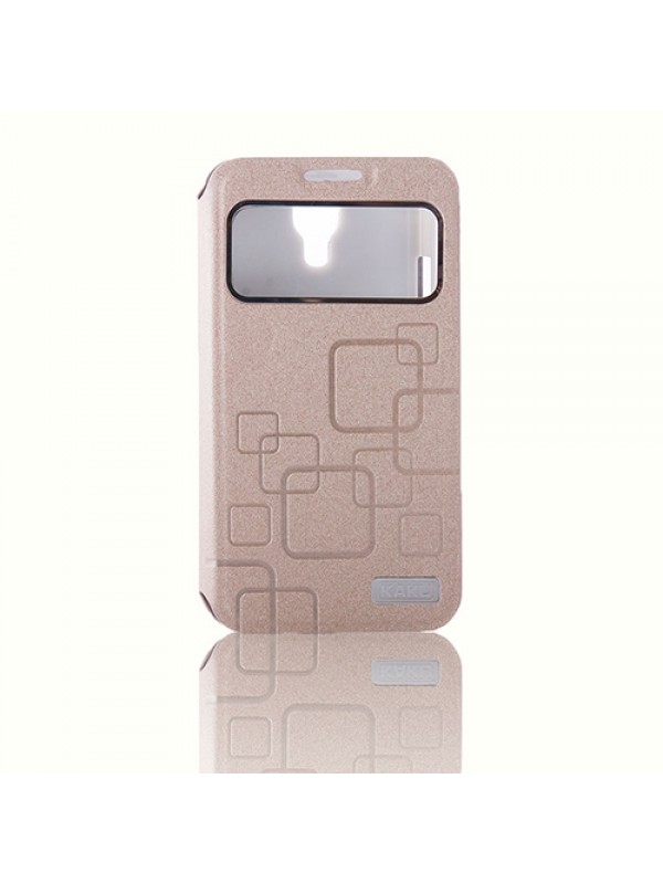 Samsung S4 (I9500) KakuSiga Yan Kapaklı Kılıf Gold…