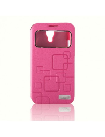 Samsung S4 (I9500) KakuSiga Yan Kapaklı Kılıf Pembe