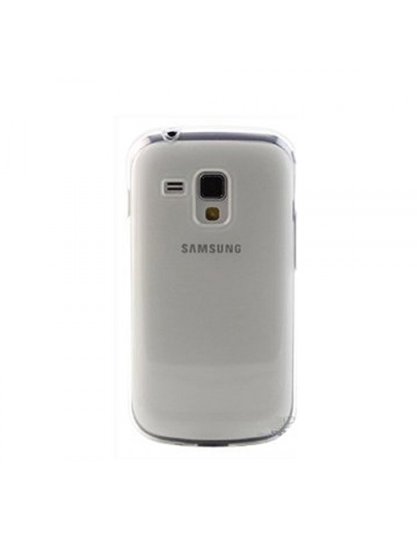 Samsung S7560 S7562 S7580 Kılıf Soft Silikon Şeffaf-Siyah Arka Kapa…