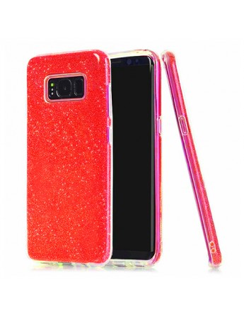 Samsung S8 Plus (G955) 3in1 Simli Silikon Arka Kapak Kırmızı