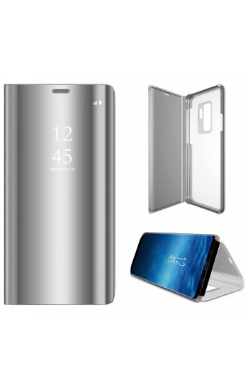 Samsung S9 (G960) Clear View Flip Cover Standlı Kılıf Silver…