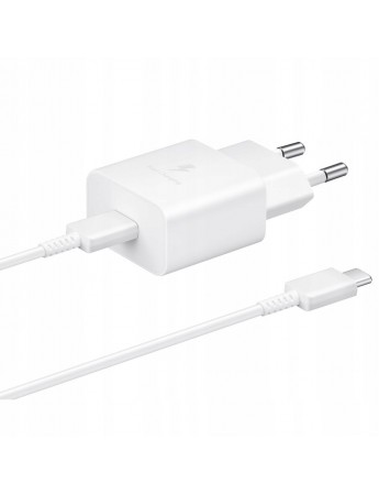 Samsung T1510X 15W Type-C Çıkışlı 1m Kablolu Şarj Aleti Set Beyaz (Samsung Türkiye Garantili)