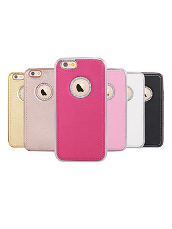 Shengo iPhone 6 Taşlı Arka Kapak ve Bumper Diamond Series Pembe