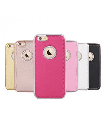 Shengo iPhone 6 Taşlı Arka Kapak ve Bumper Diamond Series Siyah