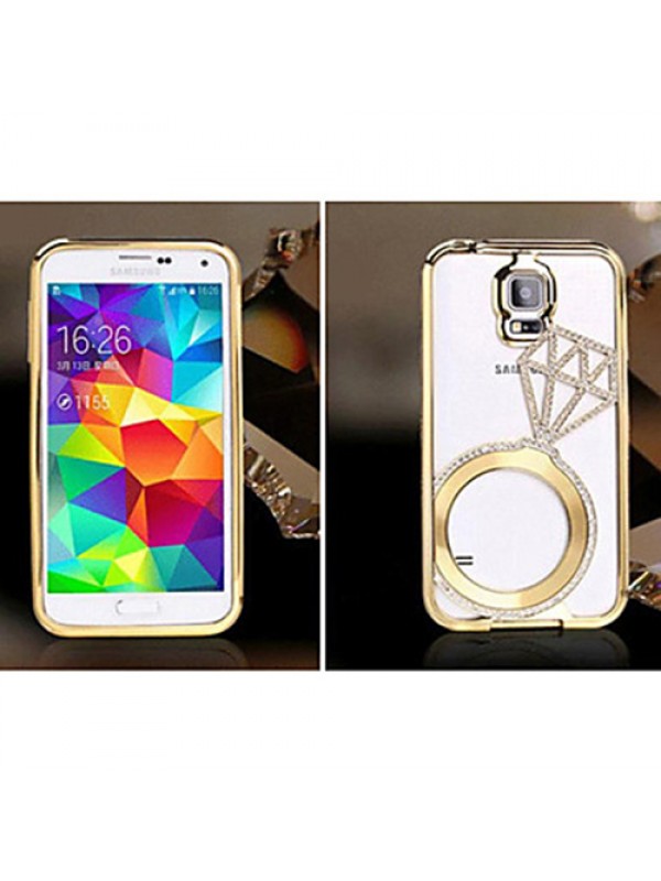 Shengo S5 G900 TekTaşlı Metal Diamond Series Kılıf Gold
