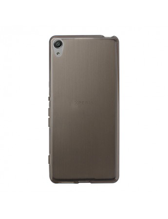 Sony Xperia X Kılıf Soft Silikon Şeffaf-Siyah Arka Kapak