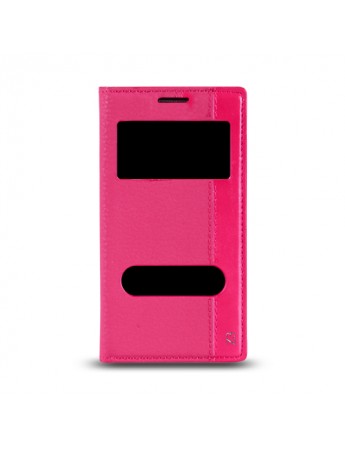 Sony Xperia Z3 Gizli Mıknatıslı Pencereli Magnum Kılıf Pembe