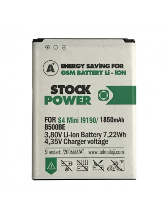 Stock Power Samsung Galaxy S4 Mini I9190 Batarya 1850 mAh