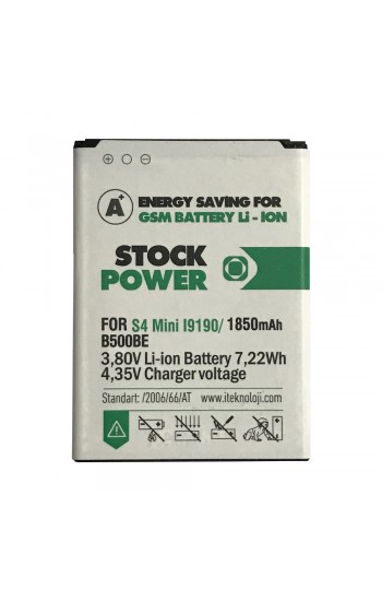 Stock Power Samsung Galaxy S4 Mini I9190 Batarya 1850 mAh…