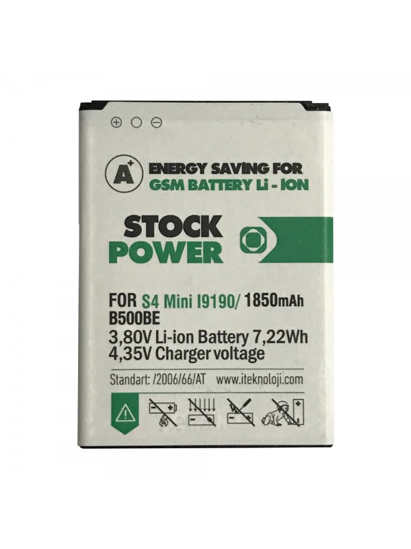 Stock Power Samsung Galaxy S4 Mini I9190 Batarya 1850 mAh…