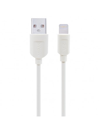 Syrox C12 Lightning USB Şarj ve Data Kablosu 2.0A 1.1mt Beyaz