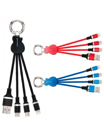 Syrox C90 3in1 Lightning + Micro + Type-C Anahtarlık Tipi USB Kablo
