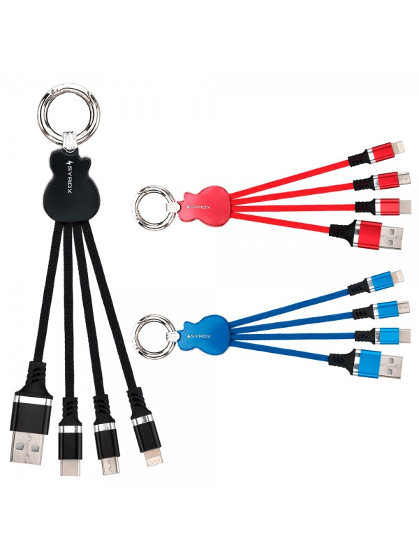Syrox C90 3in1 Lightning + Micro + Type-C Anahtarlık Tipi USB Kablo…