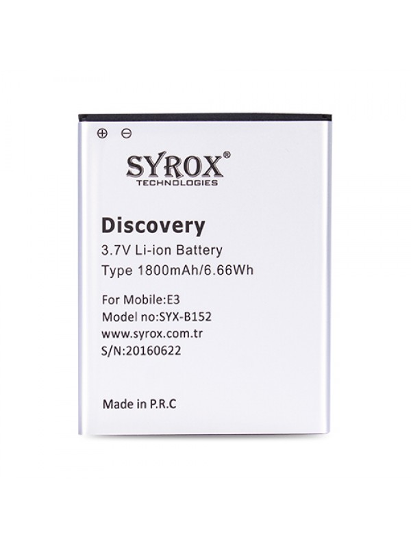 Syrox General Mobile Discovery E3 Batarya 1800 mAh B152…
