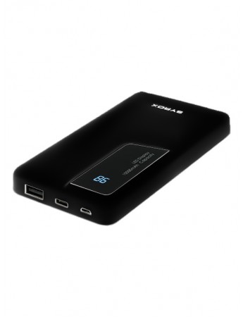 Syrox PB110 Powerbank Taşınabilir Batarya Ekranlı 10000 mAh Siyah