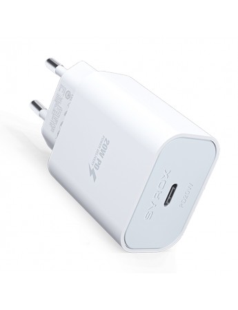 Syrox PD20B PD 20W Type-C Çıkışlı 3A Hızlı Şarj Adaptörü (Başlık)