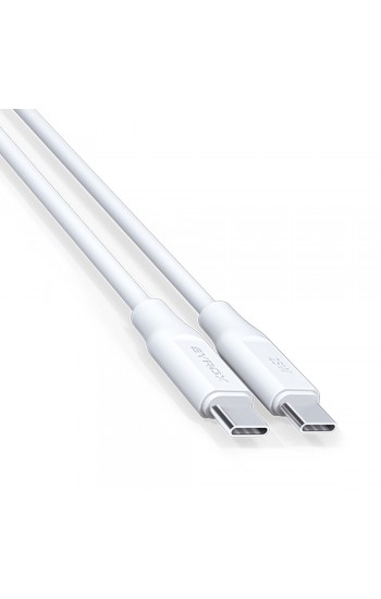 Syrox PD25TK Type-C to Type-C PD 25W Hızlı Data/Şarj Kablosu 1mt Beyaz…